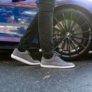 Men's Gray Suede Piloti Driving Shoes